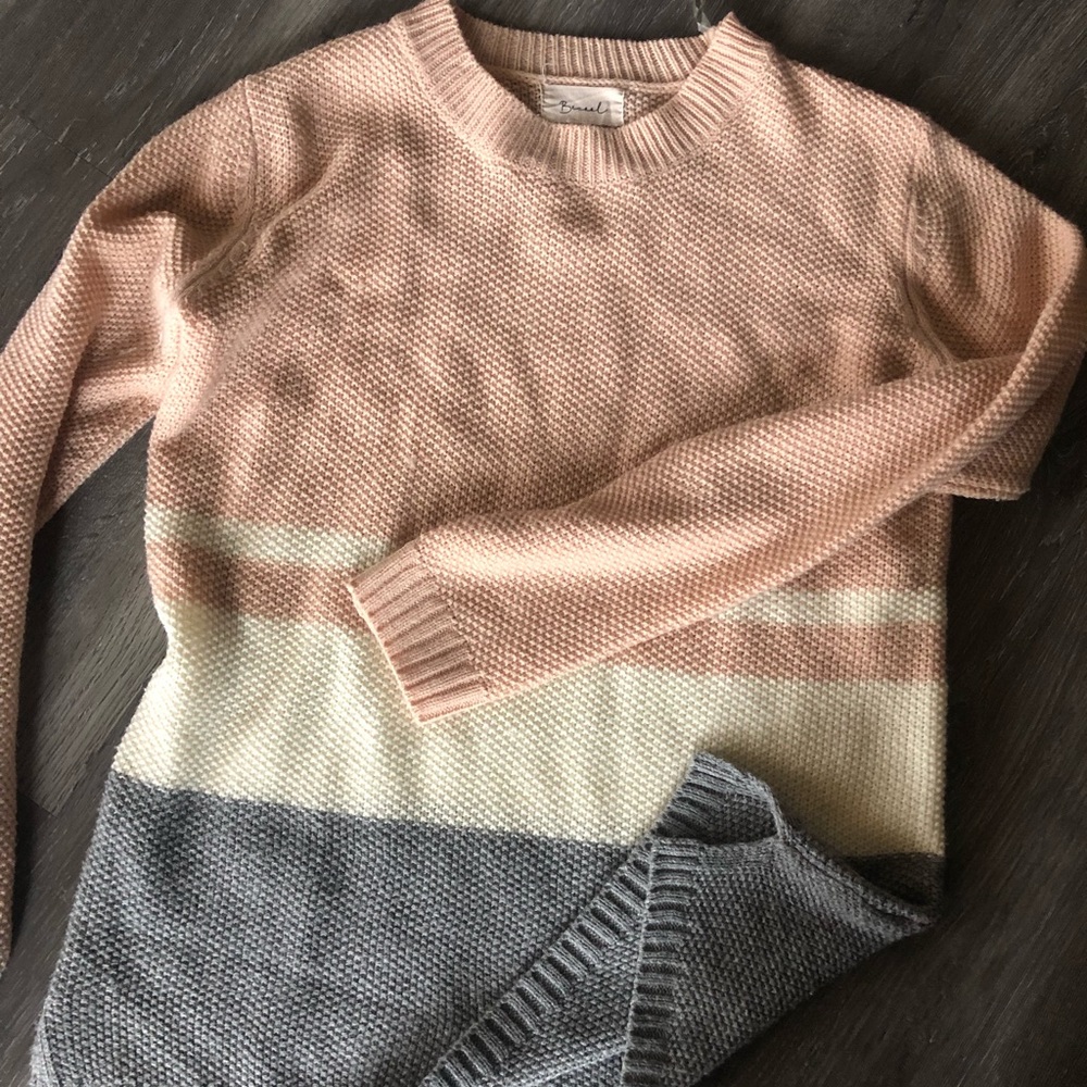 Cozy color block sweater